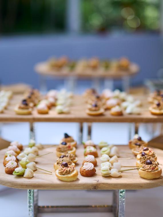 Gastronomic appetizers served at the Brasserie des Mousquetaires