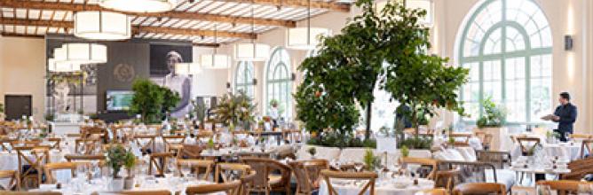 View of one of the private VIP lounges at Roland Garros offered by Sodexo Live Hospitality