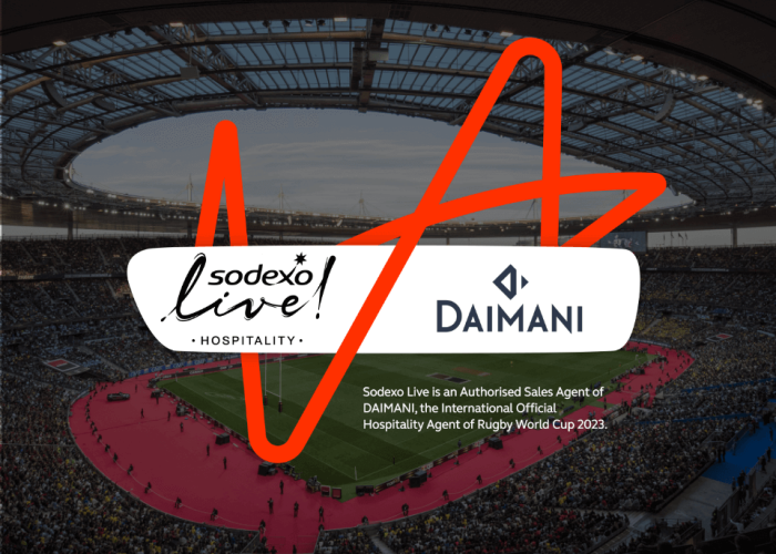 Sodexo Live Hospitality Agence Partenaire Officielle Hospitalités Coupe du Monde de Rugby France 2023