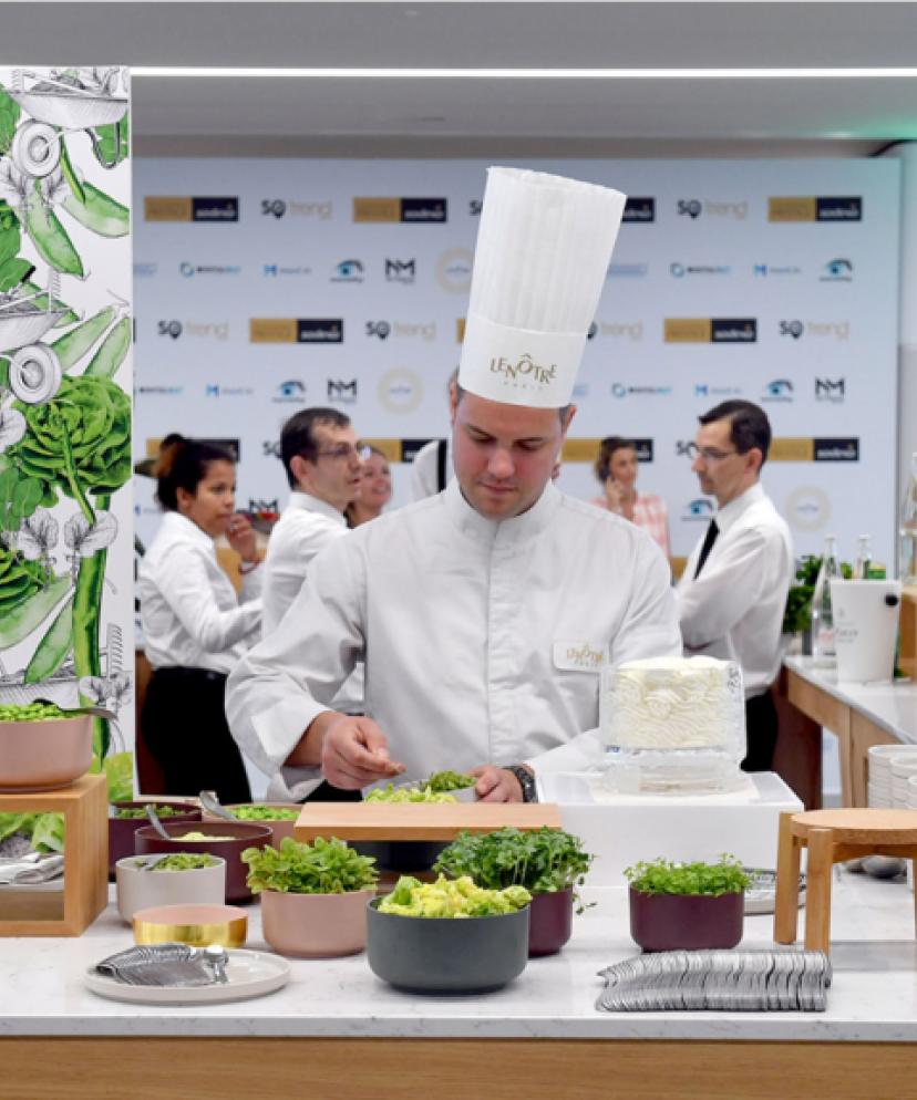 A Maison Lenotre chef during a Sodexo Live Hospitality reception